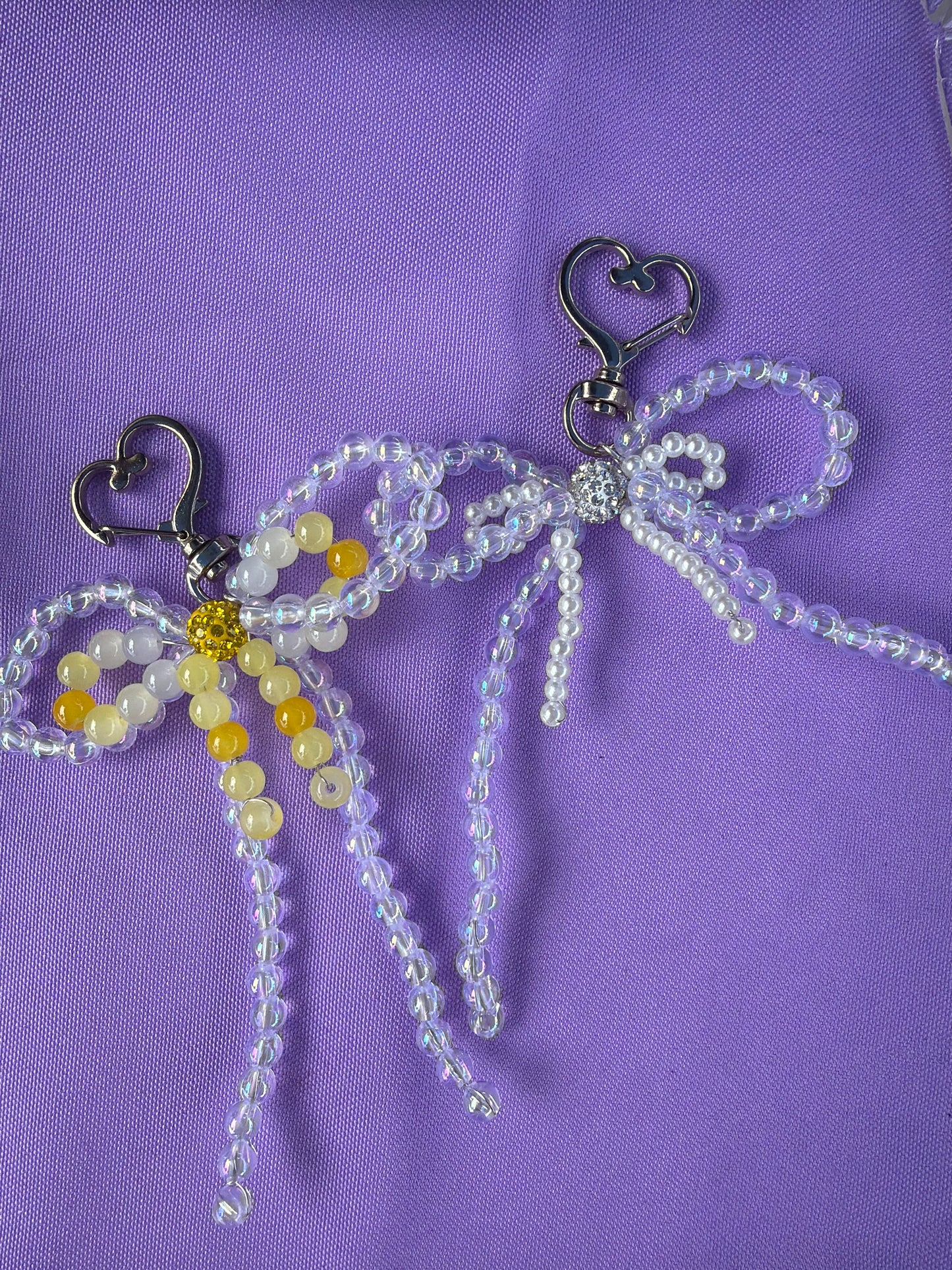 Beaded Bow Keychains